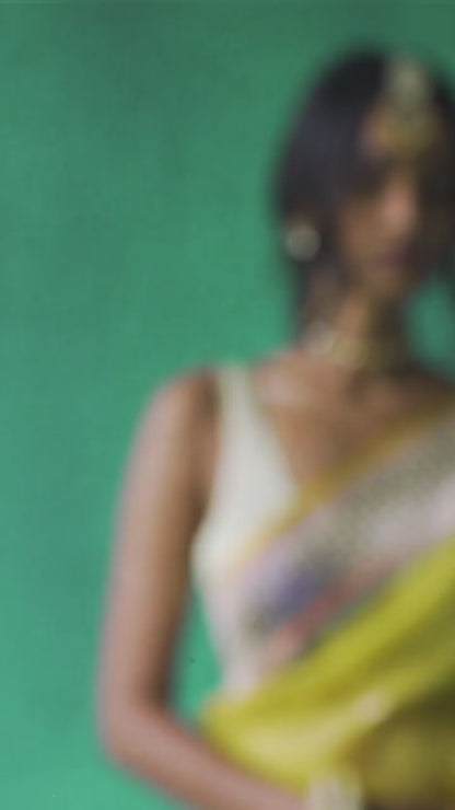 "Genda" Pure Banarasi Tissue Silk Saree